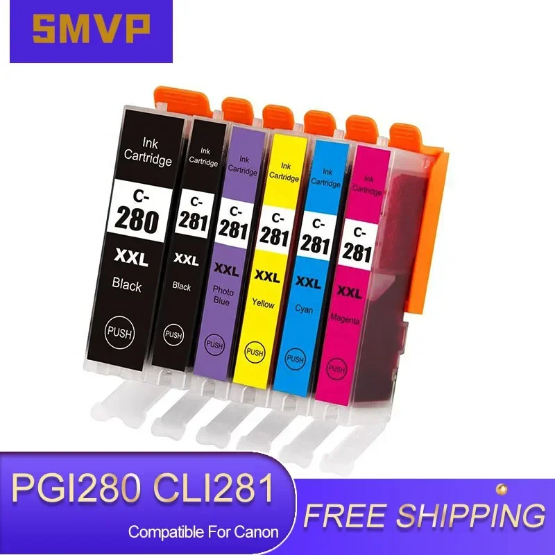 PGI 280 XL 281 PGI-280 CLI-281 Ink Cartridge for  For Canon PIXMA TS6120 TS6220 TS702 TR7520 TS8120 TS9120 printer