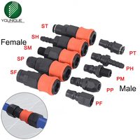 Plastic Steel C  Pneumatic Fittings PU Tube Quick Connector Self-locking Quick Coupling Accessories Gas Air Pipe Connector