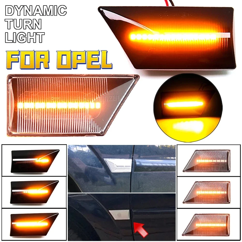 Car Led Dynamic Turn Signal Light For Opel Vectra C 2002-2008 Signum 2003-2008 Side Marker Fender Lights Blinker Indicator Lamp