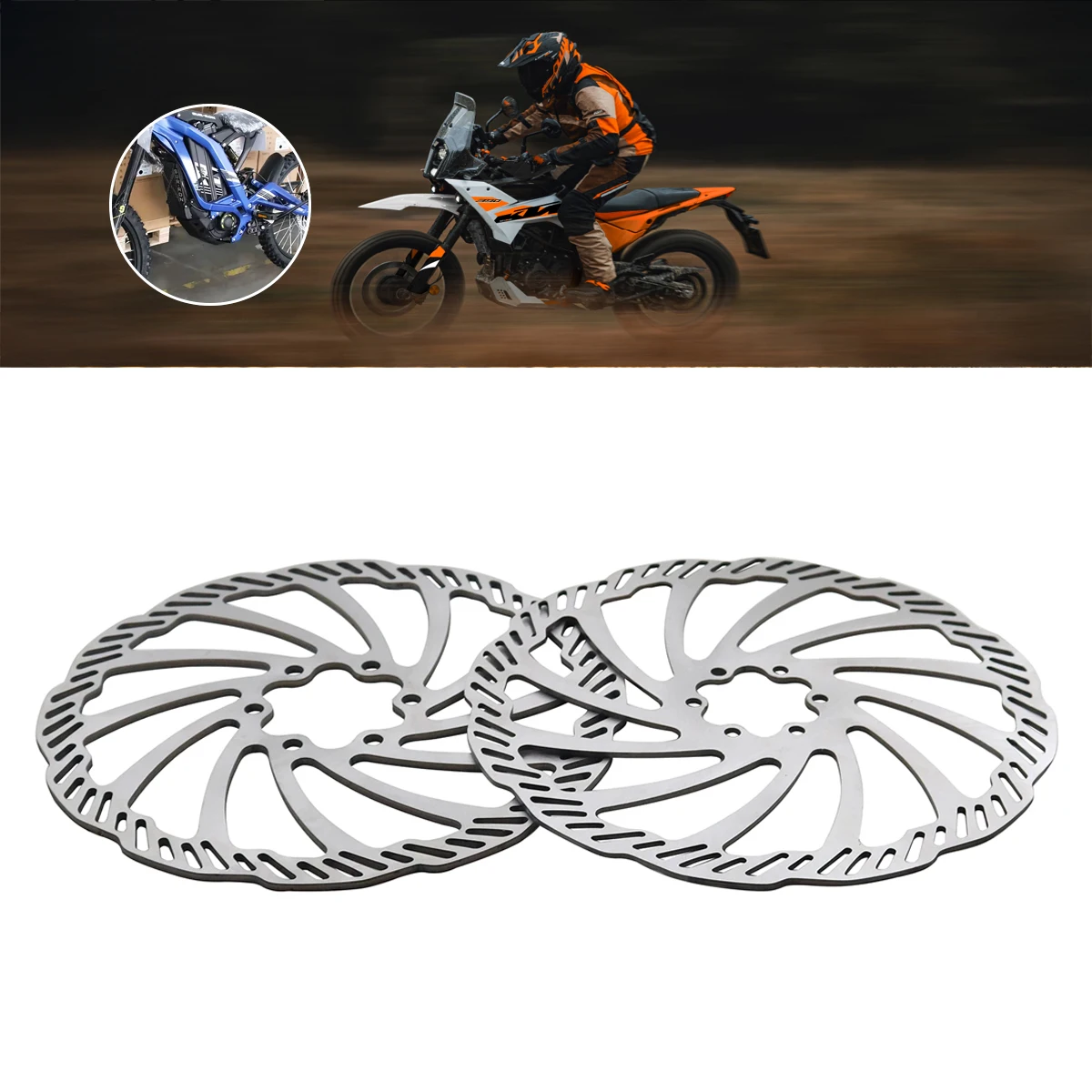

Motorcycle Brake Disc Front Rear Brakes Steel Parts for Surron Light Bee Motocross Off-Road Electric Dirt Motorbike Accessories