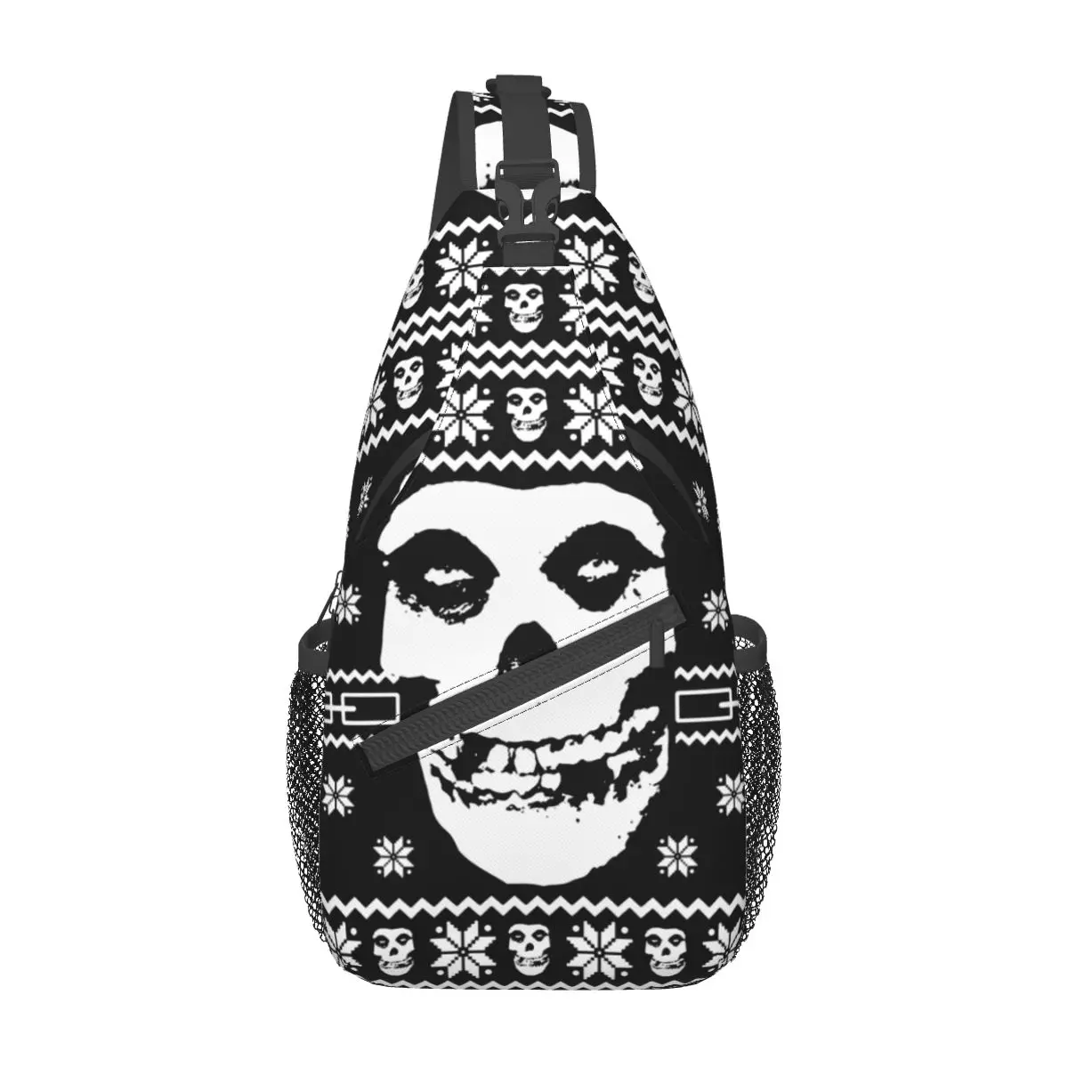 

Misfits Christmas Crimson Ghost Dumpling Bags Merchandise For Women Casual Punk Bust Diagonal Bags