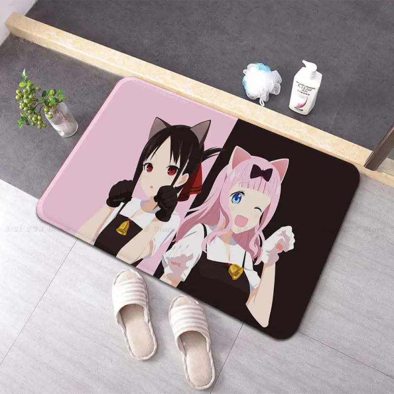 Kaguya Sama Love Is War Door Mat INS Style Soft Bedroom Floor House Laundry Room Mat Anti-skid Doormat Area Rug