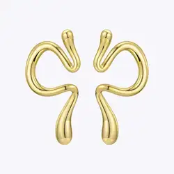 ENFASHION Punk Curve Ear Cuff Clip On Earrings For Women Gold Color Line Earings Without Piercing Jewelry Oorbellen 2020 E191078