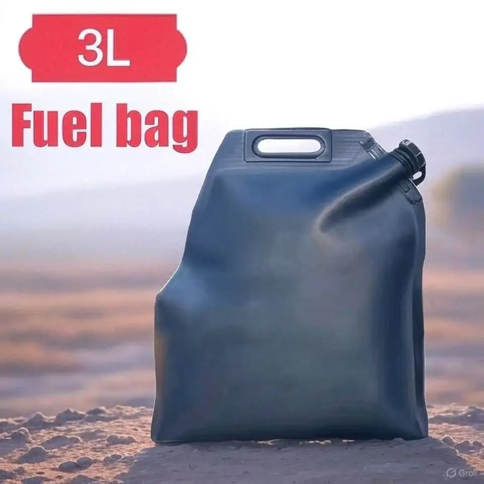 3L Fuel Container Oil Bladder, Foldable Liquid Storage Tank, Long-Distance Fuel Bag for Motorcycle and Car