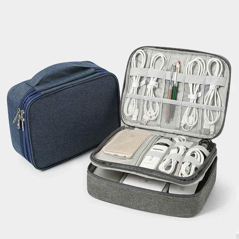 Large Capacity Cable Storage Bag Portable WaterProof Digital Electronic Organizer USB Cable Headset Line Storage Bag
