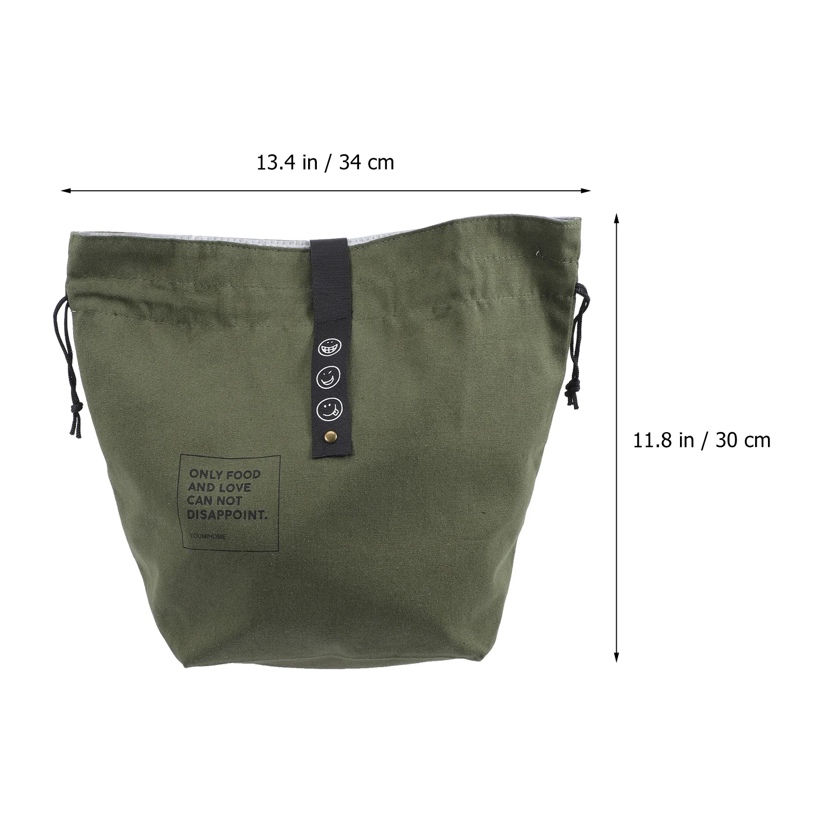 

Portable Lightweight Insulated Lunch Bag Drawstring Closure Multi-Use Reusable Cooler Bag for Picnic Work