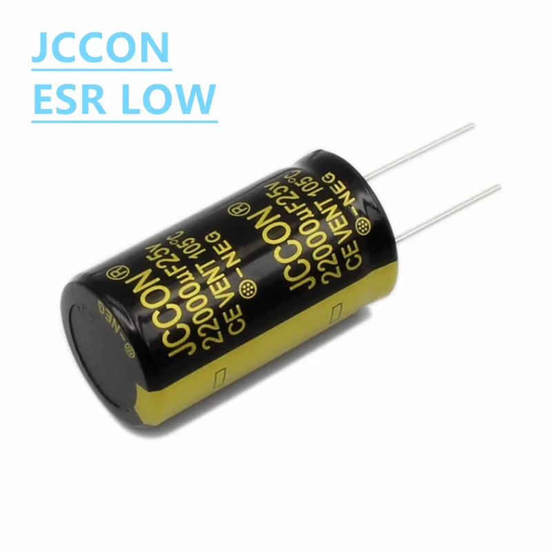 1Pcs JCCON Aluminum Electrolytic Capacitor 25v22000UF 22x40 High Frequency Low ESR Low Resistance Capacitors