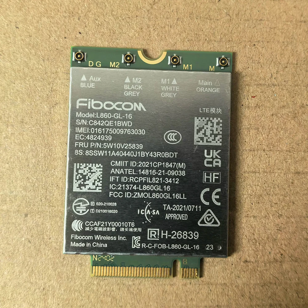 Fibocom L860-GL-16 FRU 5W10V25839 XMM7560+ LTE CAT16 M.2 Module 4G Wireless WWAN Card For Thinkpad X1 Carbon 10th 11th Laptop