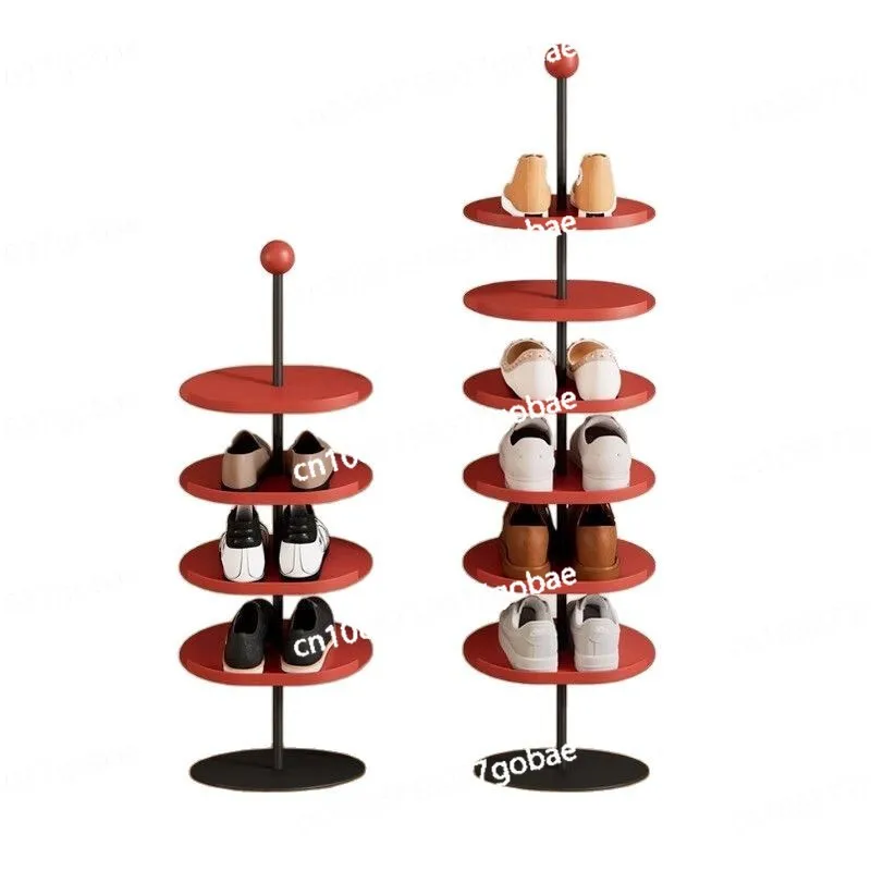 Door entry multi-layer shoe rack household wrought iron vertical narrow shoe rack corner simple slipper storage cabinet
