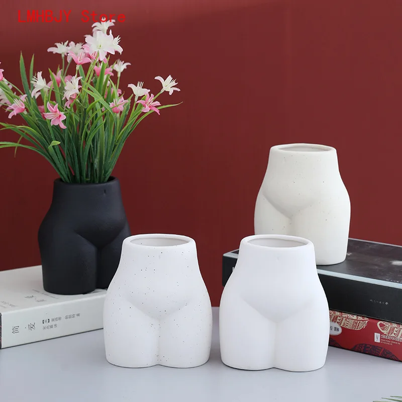 

LMHBJY Ceramic Vases Home Decor Living Room Decorations Creative and Minimalist Dried Flowers Flower Arrangements and Ornaments