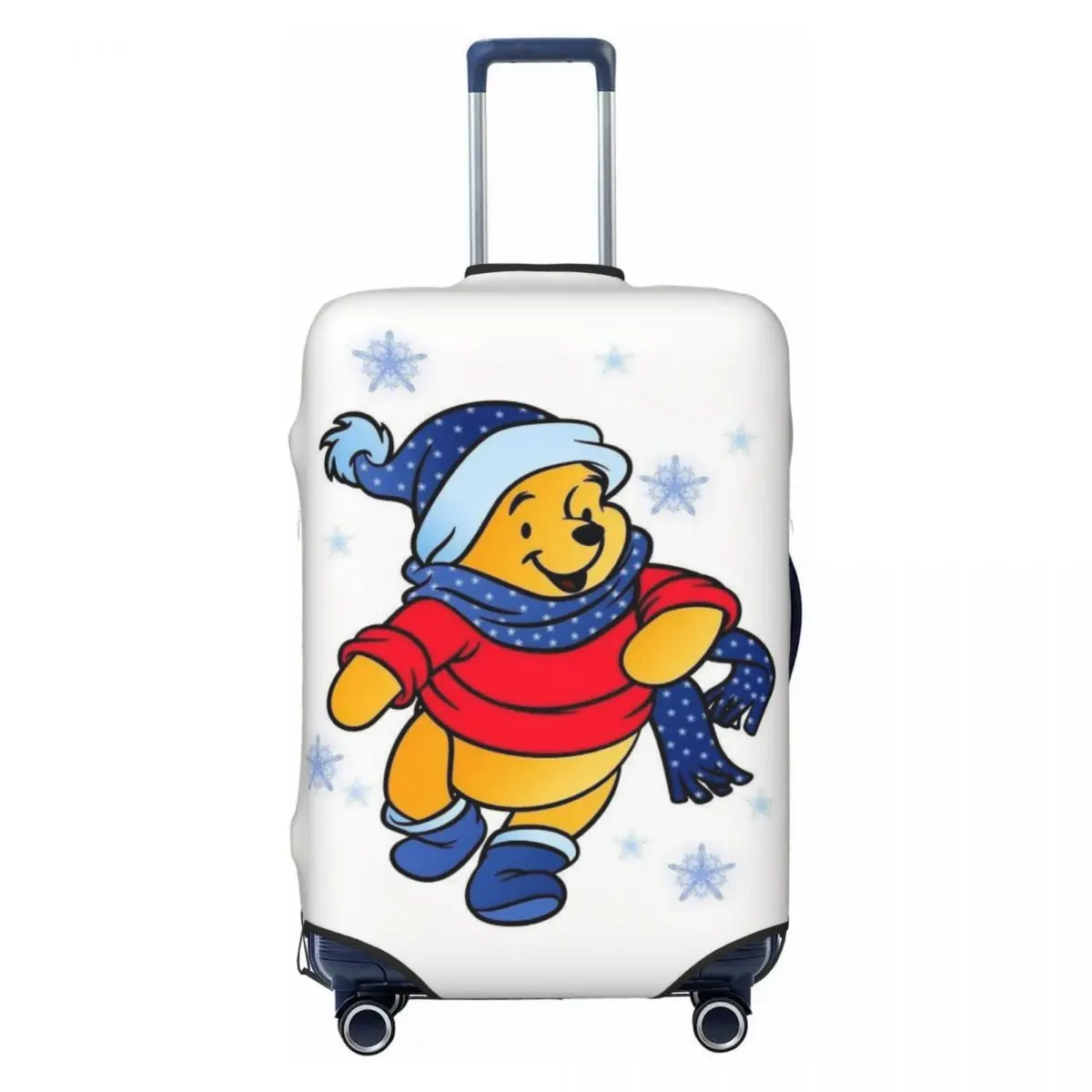

Зимний чехол для багажа с изображением Винни-Пуха, забавный защитный чехол для чемодана, подходит для чемоданов 18-32 дюймов