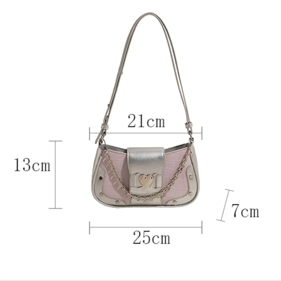 High Quality Leather Shoulder Crossbody Bags for Women 2024 Fashion Chain Handbag Designer Simplicity Stone Pattern Tote Bag Sac