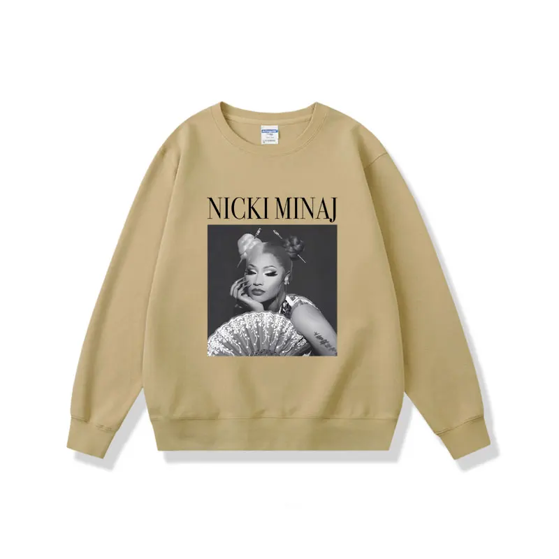 Rapper Nicki Minaj Red Ruby Da Sleeze Album Cover Print Pullover Men Women Hip Hop Sweatshirt Unisex Fleece Cotton Pullovers