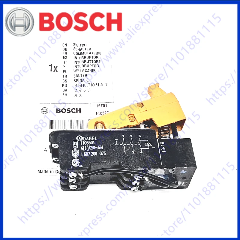 

Переключатель 1607200075 ДЛЯ BOSCH ELECTRONIC GBM16-2E GBM16-2RE GBM23-2E GRW11E GRW11-E GSB90-2E NODESCRIPTION Schlagbohrmasch