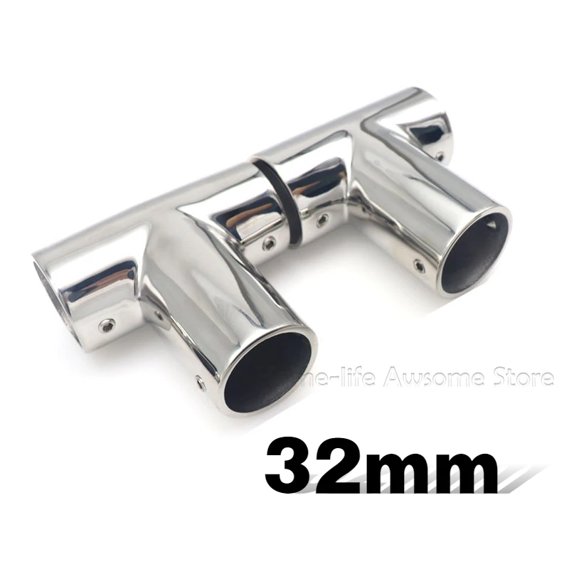 

2pcs 32mm 316 Stainless Steel 90 Degree Boat Deck Handrail Rail Tee Fitting 3 Way Elbow T/Tee for 1-1/4/ inch Tube