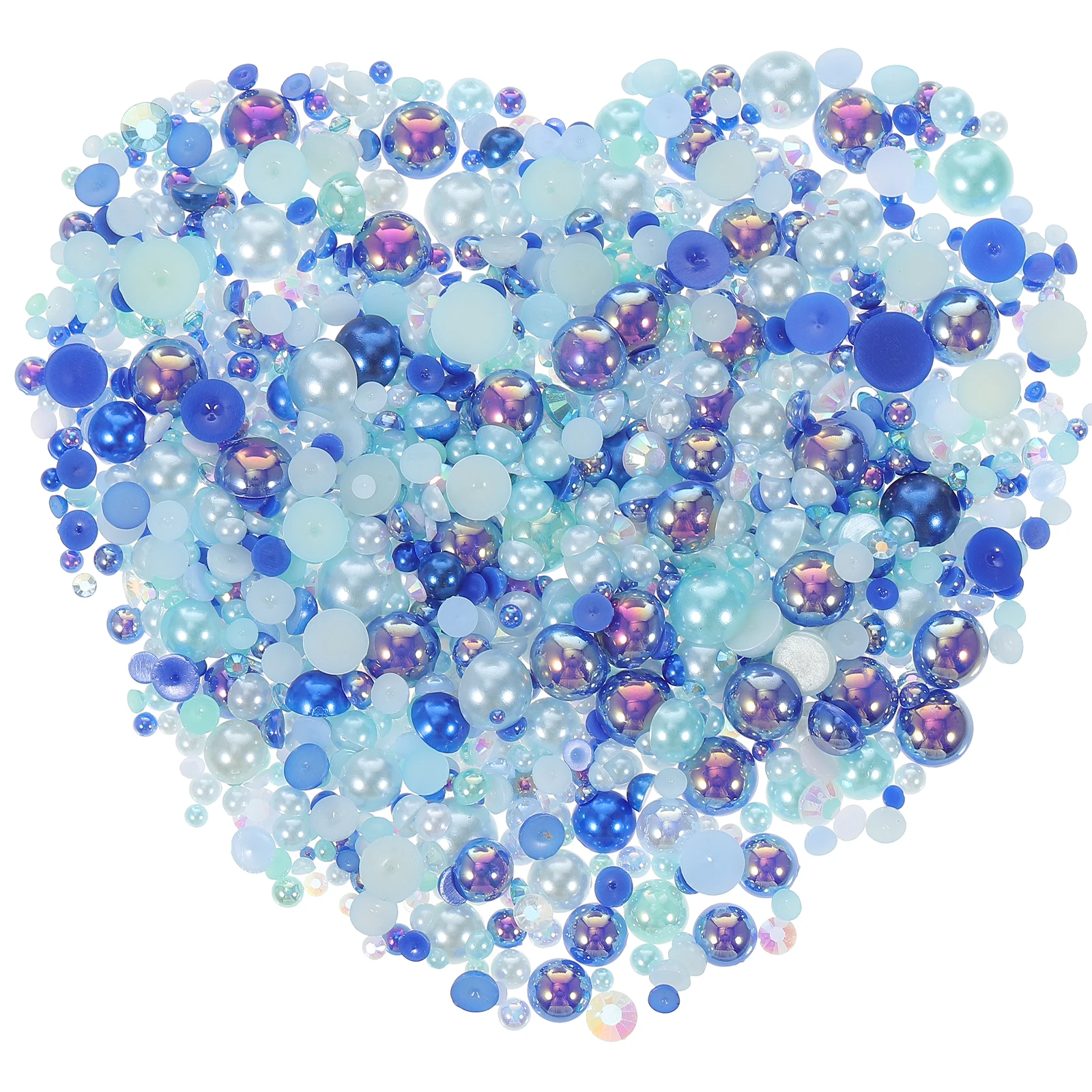 

Resin Pearl Nail Decals Heart Shaped Imitation Half Pearl Bead Decor Simple Appearance Beautiful Design Nail Manicure