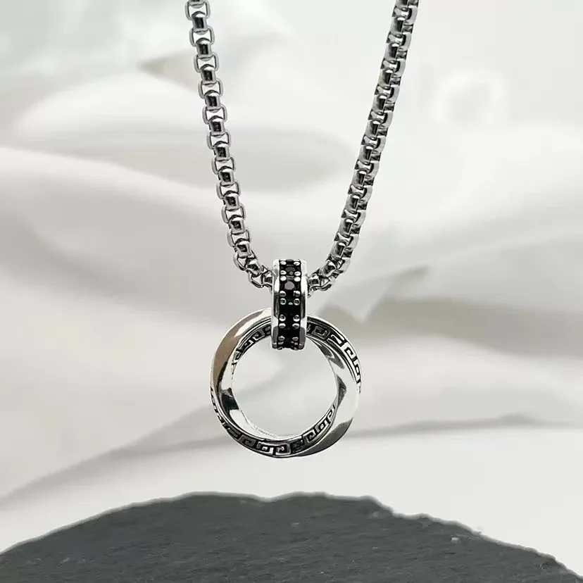 Nuevo collar de plata de ley 925, cadena Vintage para hombres y mujeres, collares de cadena de clavícula a la moda, joyería para fiesta y boda, regalo