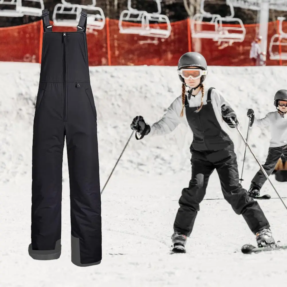 Women Ski Pants Thickened Snow Pants Winter Waterproof Windproof Jumpsuits Outdoor Camping Ski Trousers Cold Weather Overalls