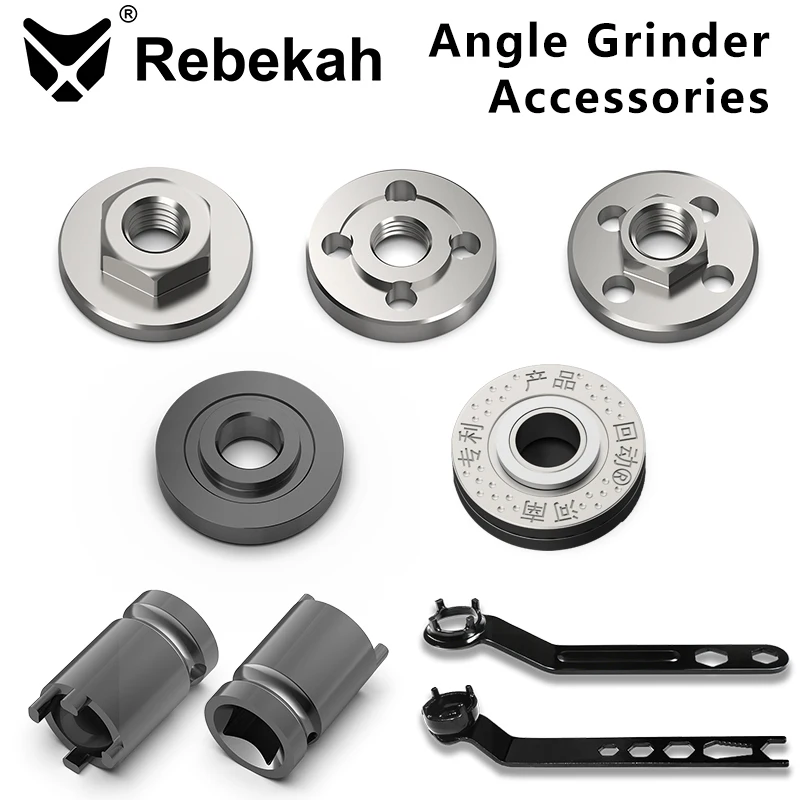 M10 Thread Replacement Angle Grinder Metal Pressure Plate Inner Outer Flange Nut Set Tools for Angle Grinder Socket Wrench