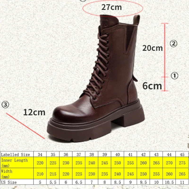 Koznoy 6cm Retro naturalna skóra oryginalna brytyjskie botki motocyklowe wiosna etniczna kobieta platforma klinowa rzymskie jesienne buty