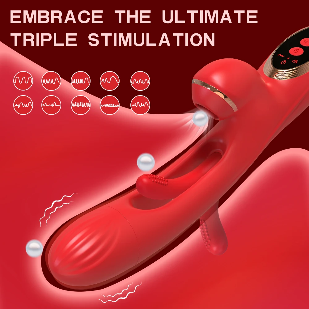 flatternder klitoris vibrator mit kussmund & vibration Tapping Flapping Vibrator for Women Clitoris Clit Sucker Stimulator  Powerful Oral Sex Toy Woman Female Rabbit Sucking Vibrators main image 0
