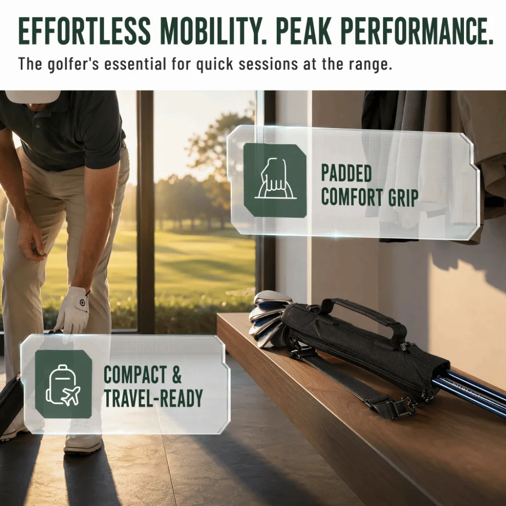 Durable Adjustable Shoulder Strap Golf Club Bag Lightweight Polyester Golf Club Carrier Golf Club Carrier Bag Driving Range