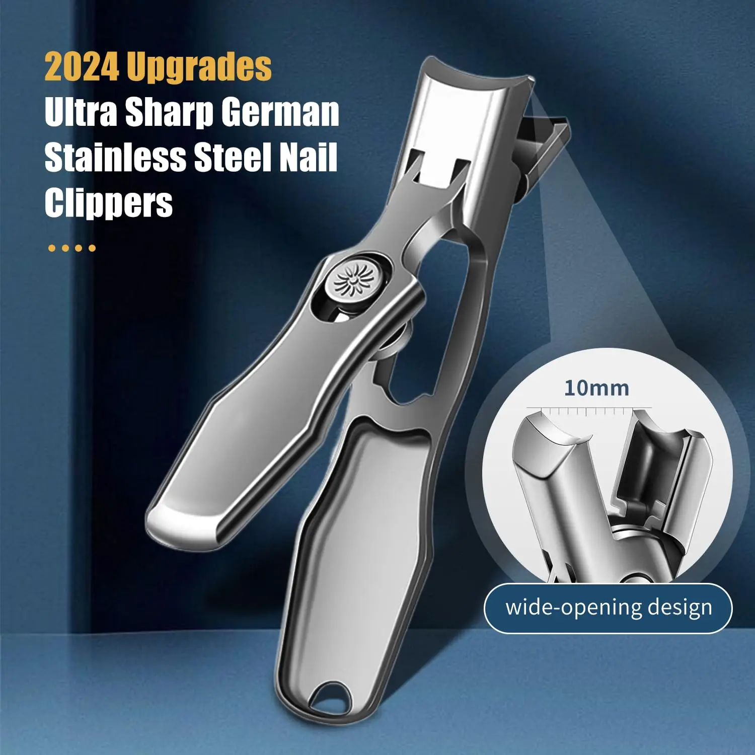 German Nail Clippers for Men, 2024 New Ultra Sharp Stainless Steel Nail Clippers for Thick Nails, The Luxurious Ultra Sharp Nail