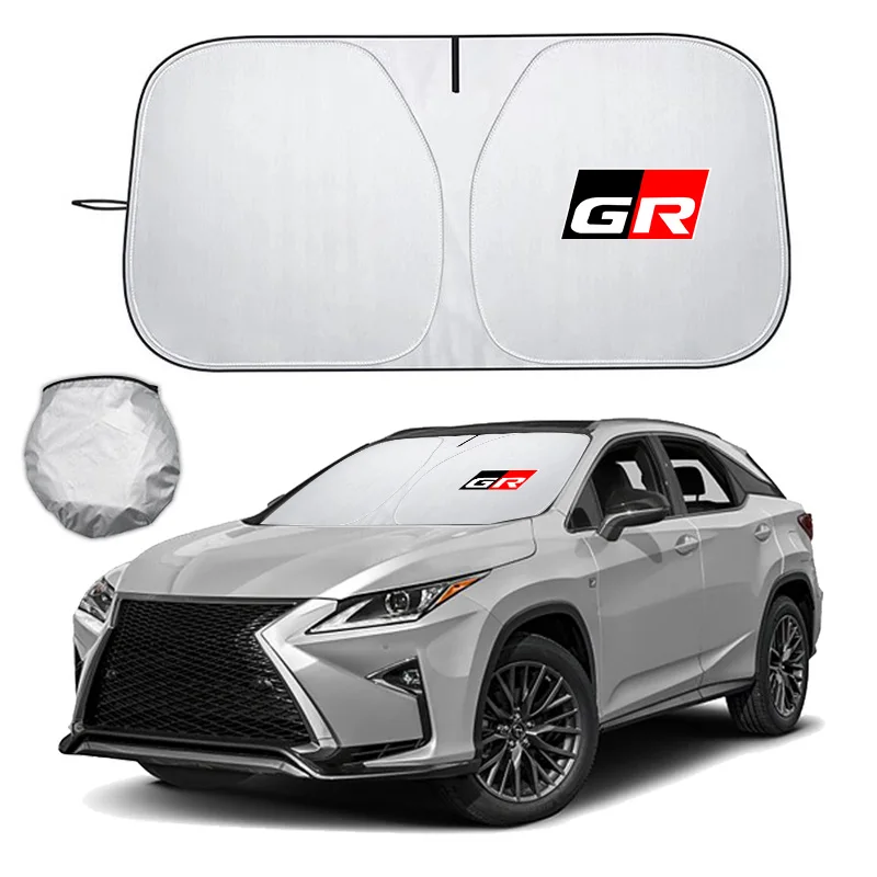 For Toyota GR 86 Supra Yaris RAV4 Prius Corolla C-HR Camry Auris Car Windshield Sun Shade Visor UV Protection Shield Accessories view 3