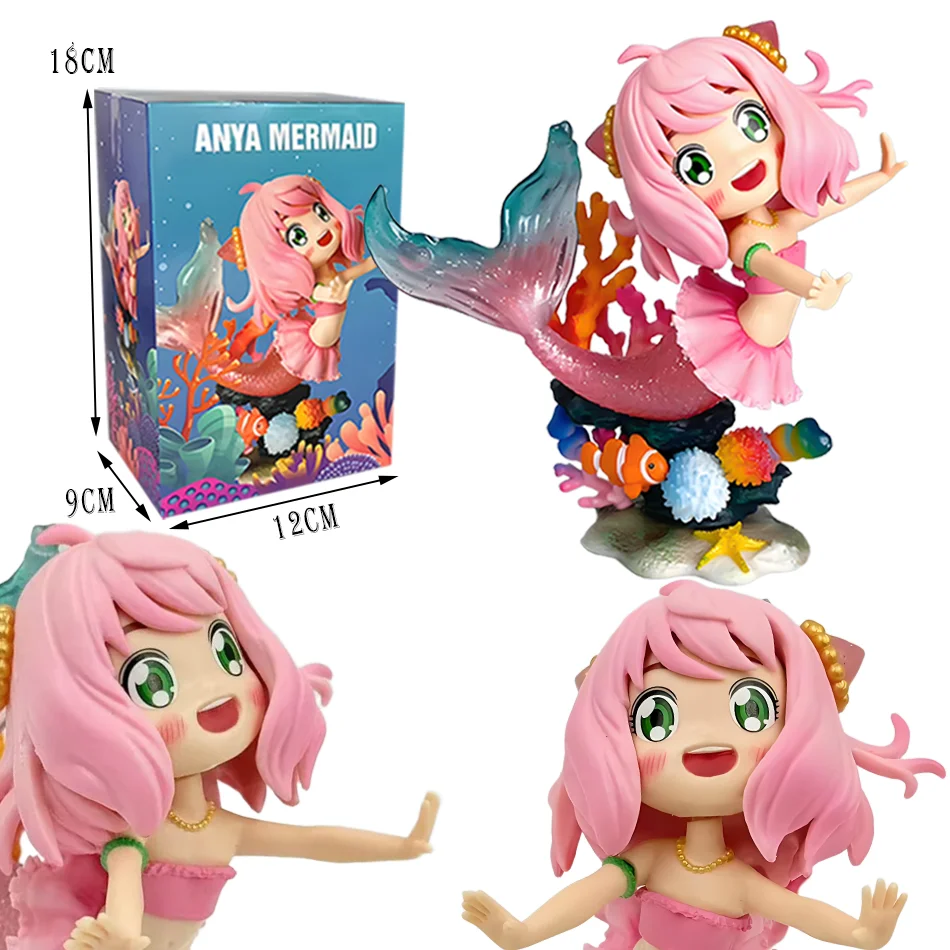 Anime Anya Forger Figure 13cm Cosplay Mermaid Anime Peripheral Pvc Model Statue Collect Decor Ornaments kid Gift Toys