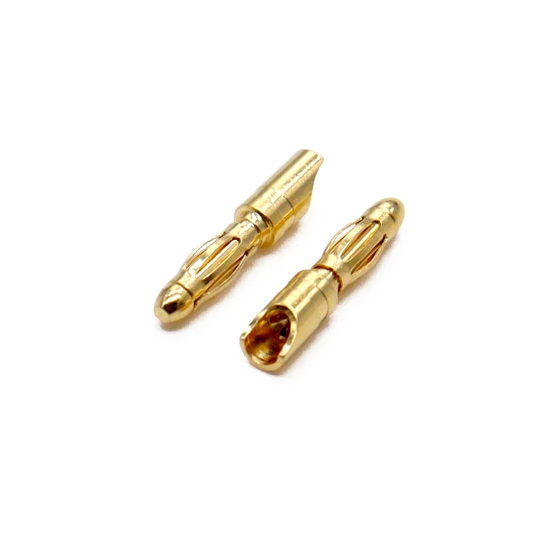 Amass 50pcs 2mm 3mm 3.5mm 4mm 5mm 5.5mm 6mm 8mm Banana Plug Connector Plated Gold Cobre puro Brushless Motor Bullet  ESC