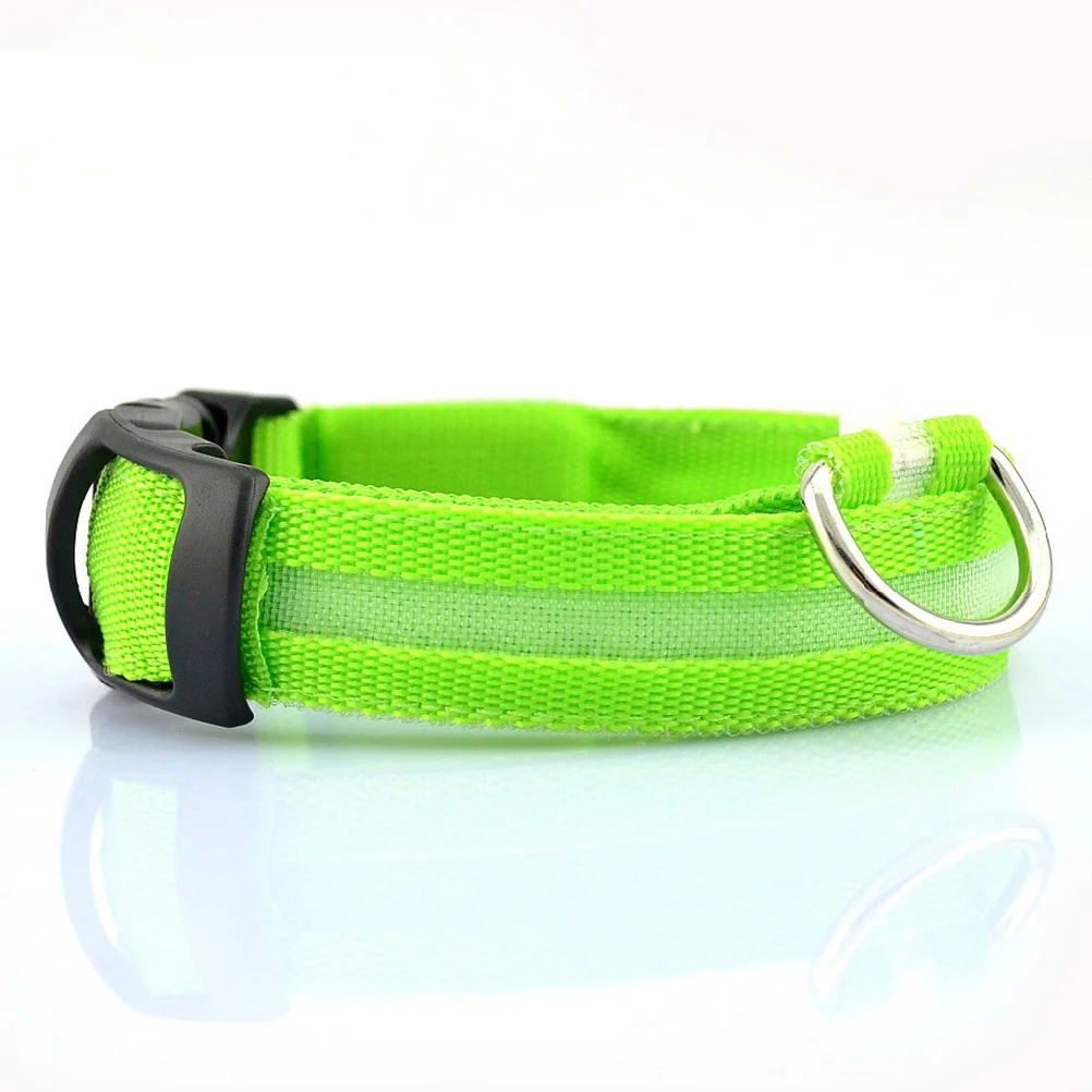 2 5CM Lighted Collar Collars Dog Night Safety Pet Adjustable Length LED Circular Flashing Shine