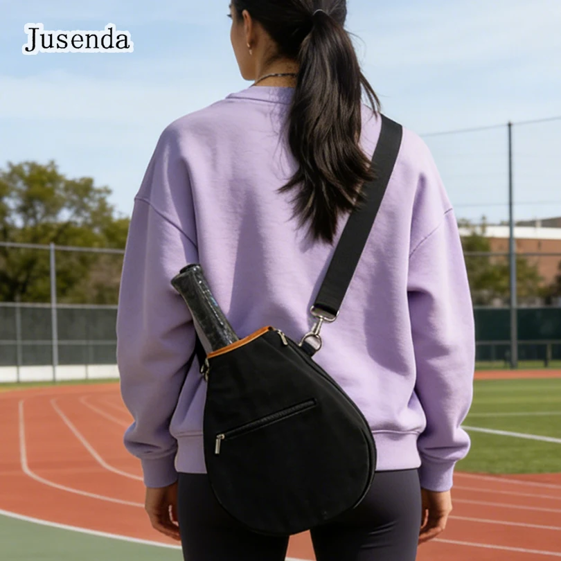 

Чехол для ракетки для падела с регулируемым плечевым ремнем, холщовые сумки для тенниса, подходят для различных чехлов для ракеток из углеродного волокна