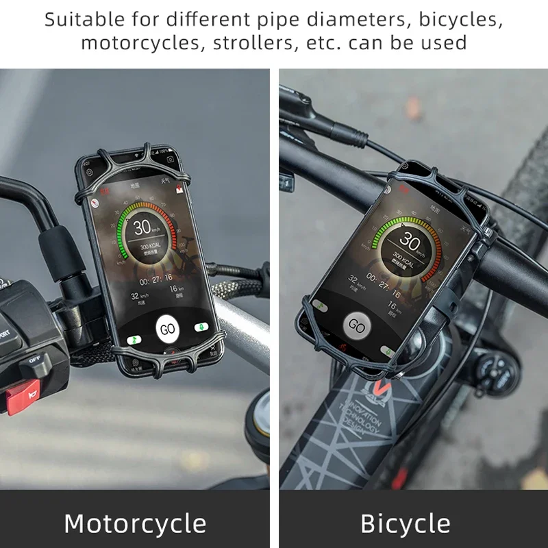 Rockbros Fahrrad Telefon halter elastische Silikon verstellbare Fahrrad Handy Ständer Fahrrad Fahrrad Handy halter Unterstützung