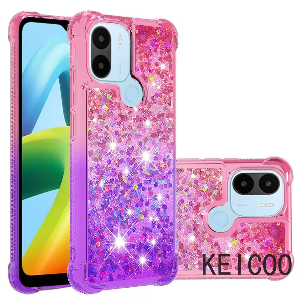 For Xiaomi Mi A1 11 10t Pro Lite Plus 2022 Shock Absorption Drifting Sand Anti Fall Gradient Silicone Internal TPU Soft Shell