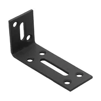 1pc Black L Shelf Bracket Iron Shelf Brackets Adjustable Corner Brackets Fixing Right Angle Corners Brace Floating Shelf Bracket