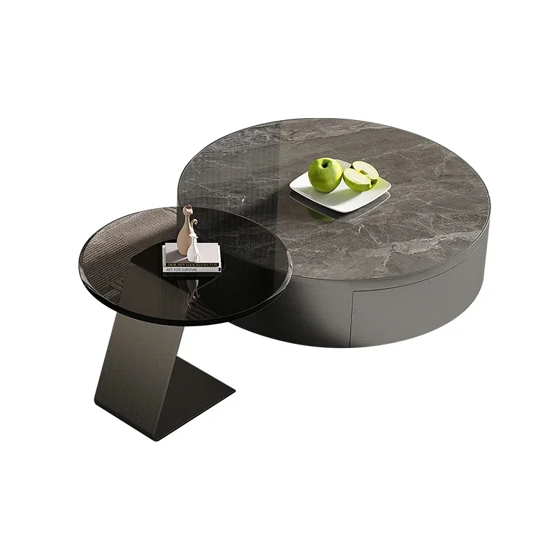 

Modern minimalist, coffee table size apartment, villa living room home, luxury stone TV cabinet group