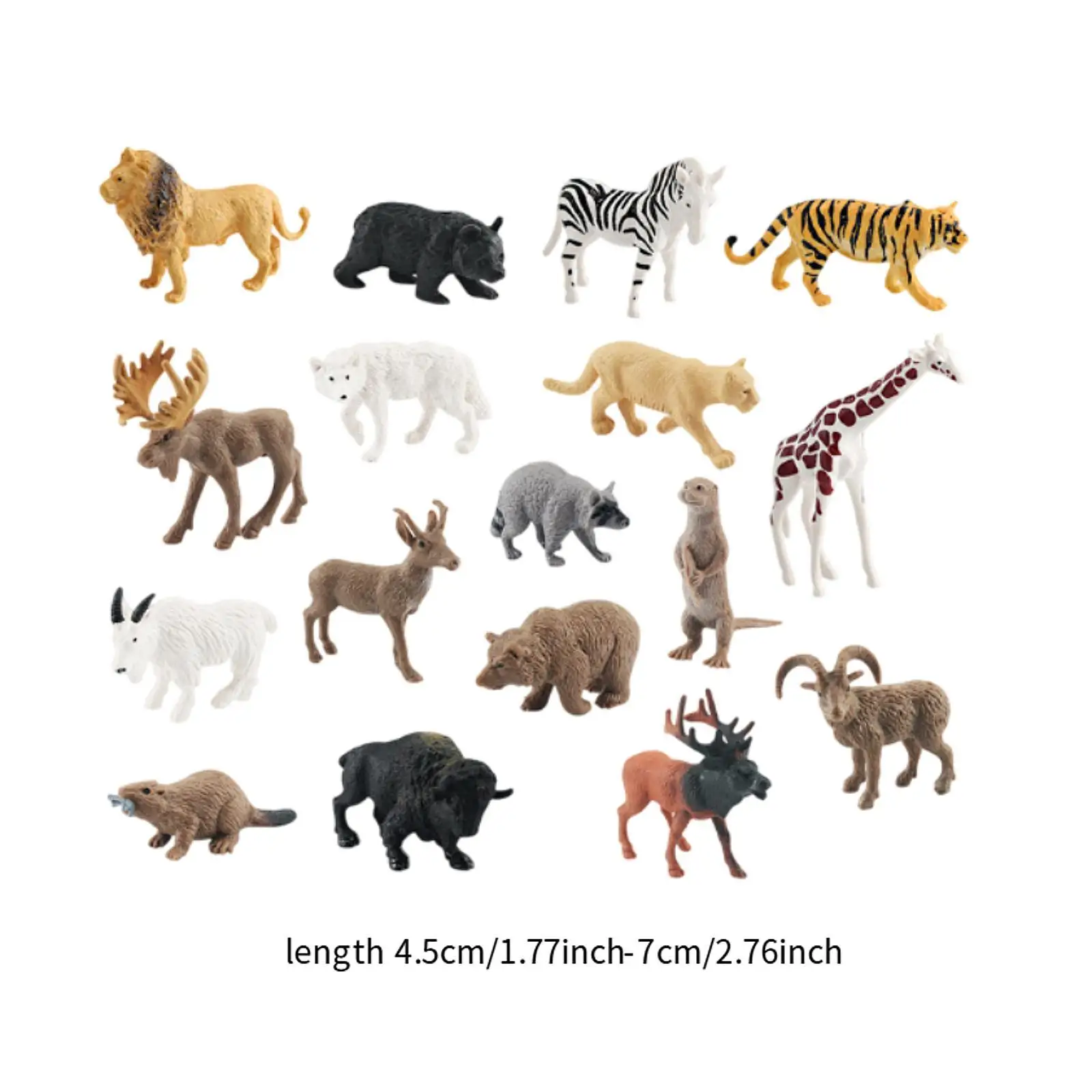 17 pièces animaux figurines jouets Playset artisanat PVC réaliste Jumbo animaux enfants jouet éducatif Playhouse décor jouet cognitif