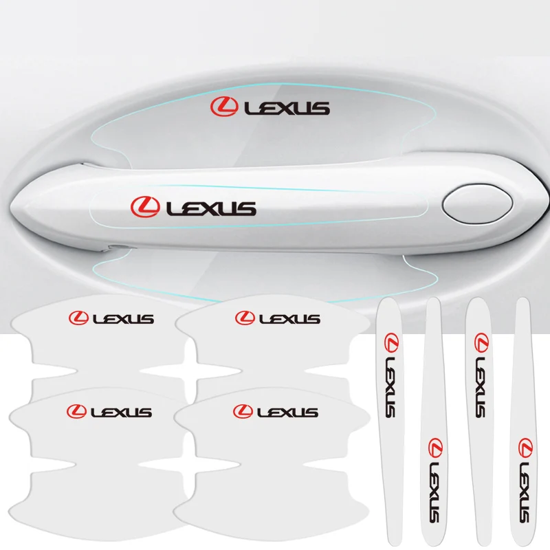 8 قطعة مقبض باب السيارة ملصقات طبقة حماية شفافة لكزس F SPORT GX460 Ct200h IS250 ES 220D IS200 Fsport GS GX IS LS #1