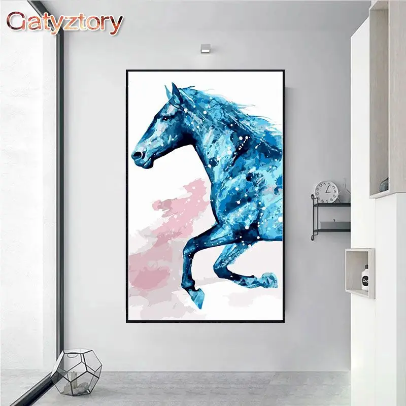 

GATYZTORY Diy 60x120cm Pictures By Number Horse Animal Large Size Painting By Numbers Art Drawing On Canvas Gift Home Decor