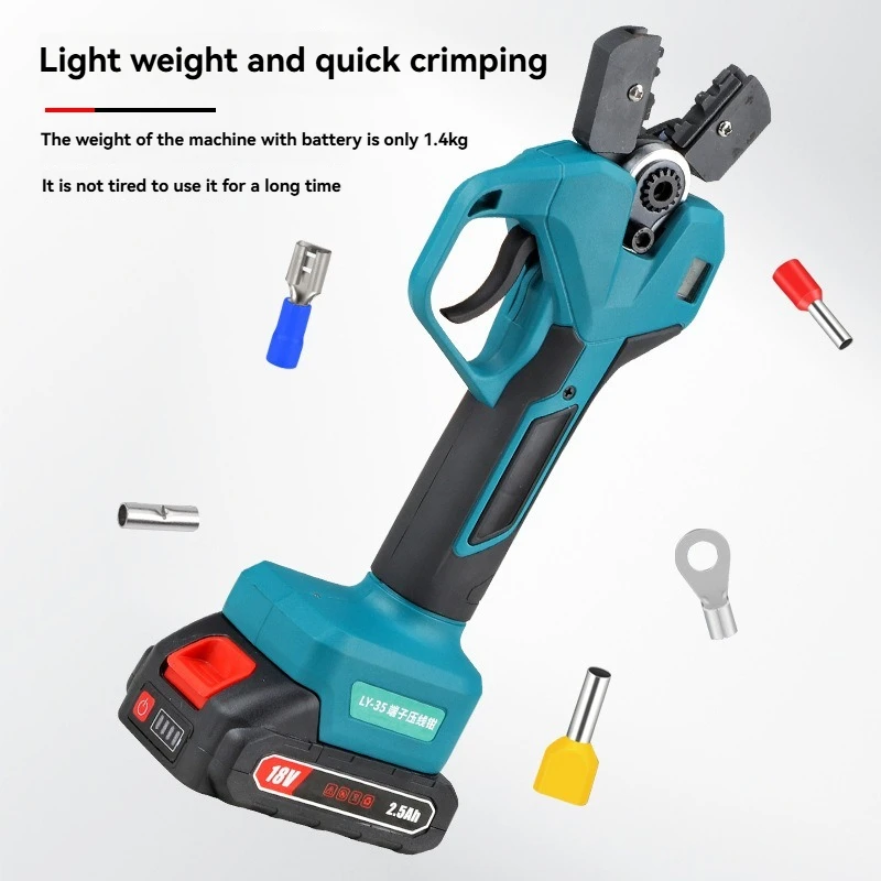 

Lithium Battery Terminal Crimping Machine Bare/Insulating/Tubular Terminal Crimper Tools 6PCS Dies Jaws Wire Crimping