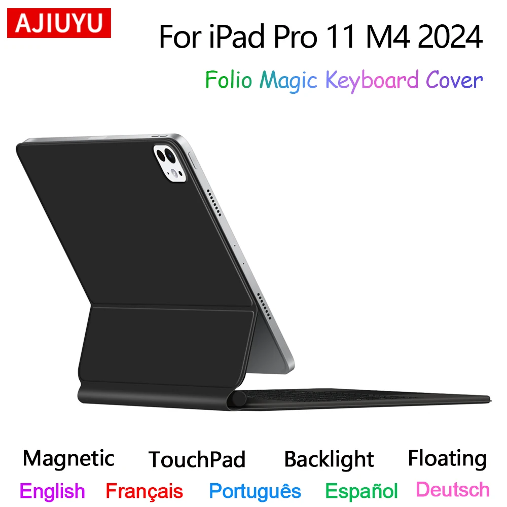 

Smart Keyboard For iPad Pro 11 M4 2024 Magnetic Keyboard Cover For iPad Pro 11 M4 11" A2836 A2837 A3006 Touch Pad Magic Keyboard