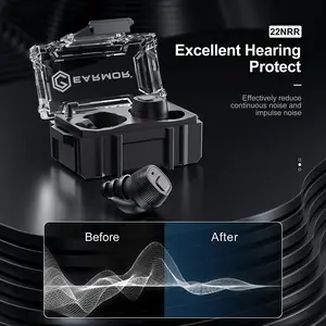 EARMOR M20 Tático Ruído Cancelando Earbuds Eletrônico Earmuffs Tiro/Para Law Enforcement Alto Ruído Ambiente 8 principais vendas abafador auricular eletrônico - №5