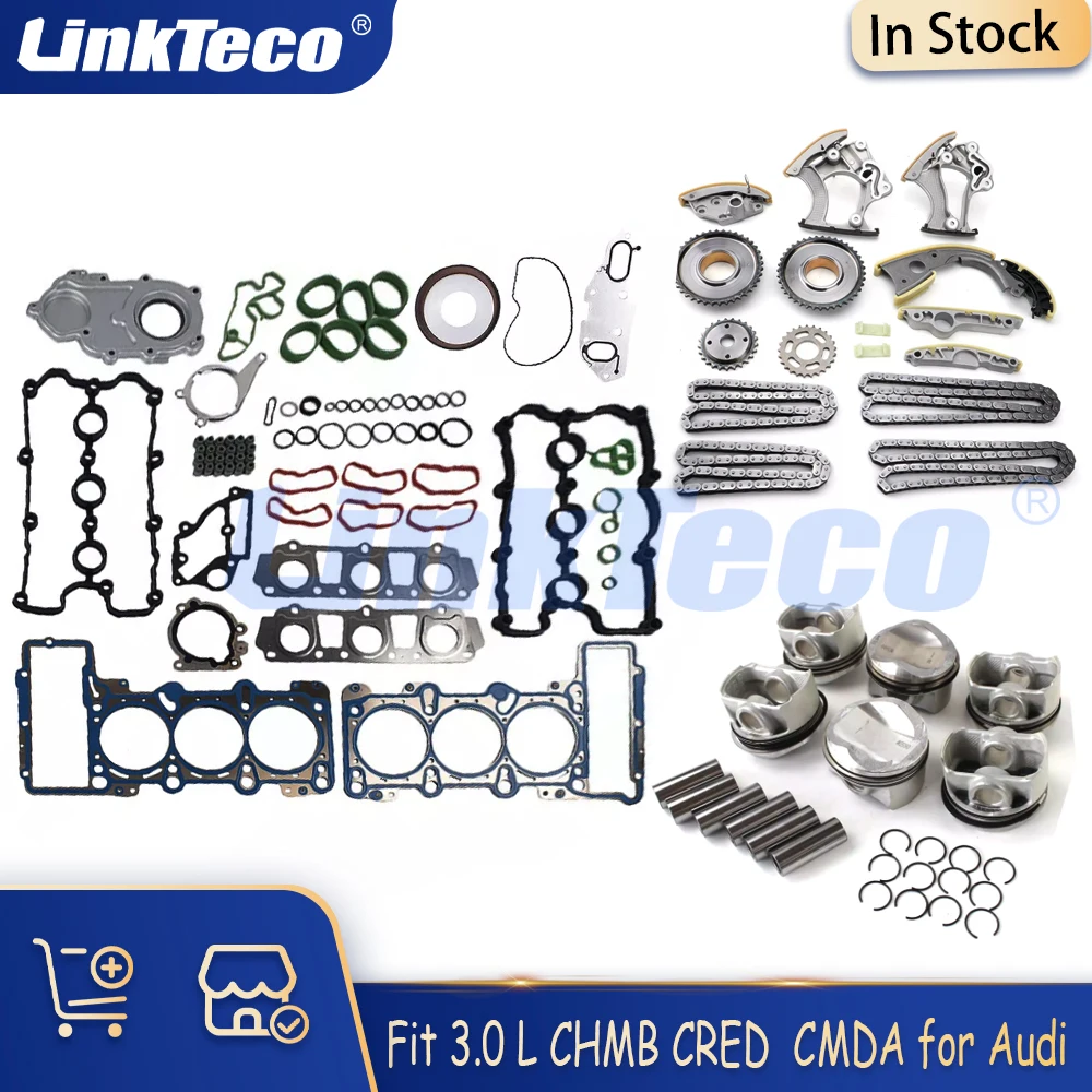 

Engine Rebuilding Gasket Piston Ring Timing Set Fit 3.0 L CHMB CRED CTTA CMHA CGWA CMDA CTVA for Audi A5 A7 A8L Q5 Q7 SQ5 3.0L