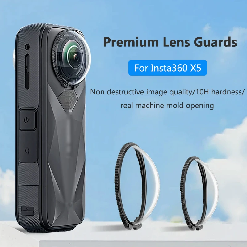 For Insta360 X5 Premium Glass Lens Guards Protective Mirror Anti Scratch Proof for Insta360 X5 Protective Cover Accessories