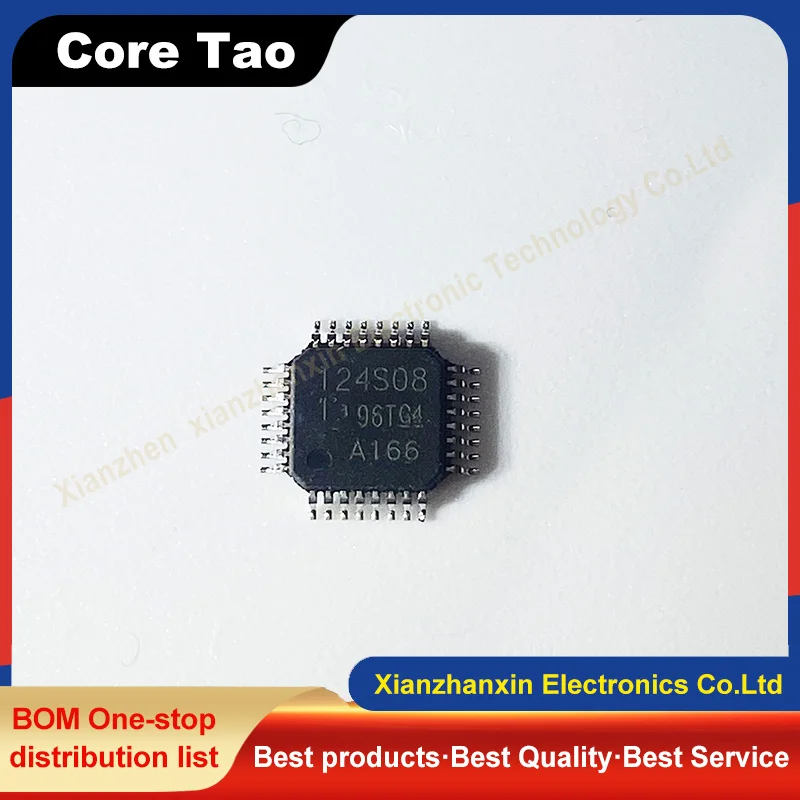 1PCS/LOT ADS124S08IPBSR ADS124S08 124S08 TQFP32 24-bit analog-to-digital converter chip