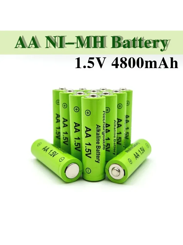 1.5V AA + AAA NI MH Rechargeable AA 4800mah Battery +AAA 3800mahlkaline for Torch Toys Clock MP3 Player Replace Ni-Mh Battery