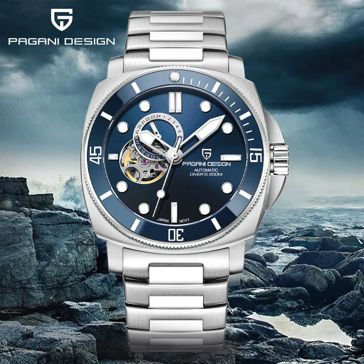 

Pagani Design 2024 New NH39 Fashion Men's Automatic Mechanical Watch Luxury Sapphire Glass Stainless Steel Waterproof 20Bar Lumi