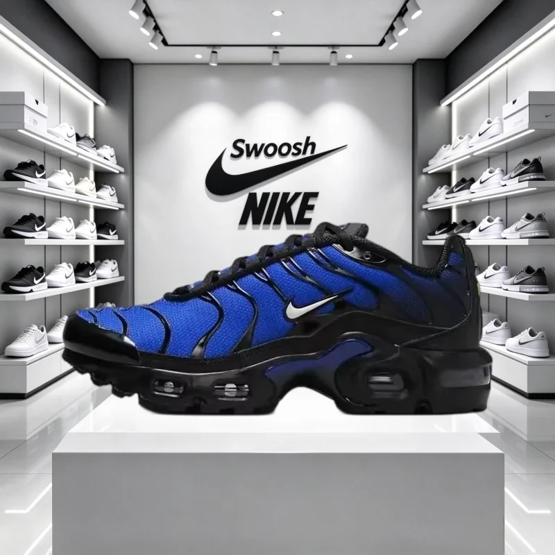 Nike Air Max Plus TN Men's Black Racer Blue Air Cushion Comfortable Cushioning Male Daily Jogging Sneakers HM9616-001
