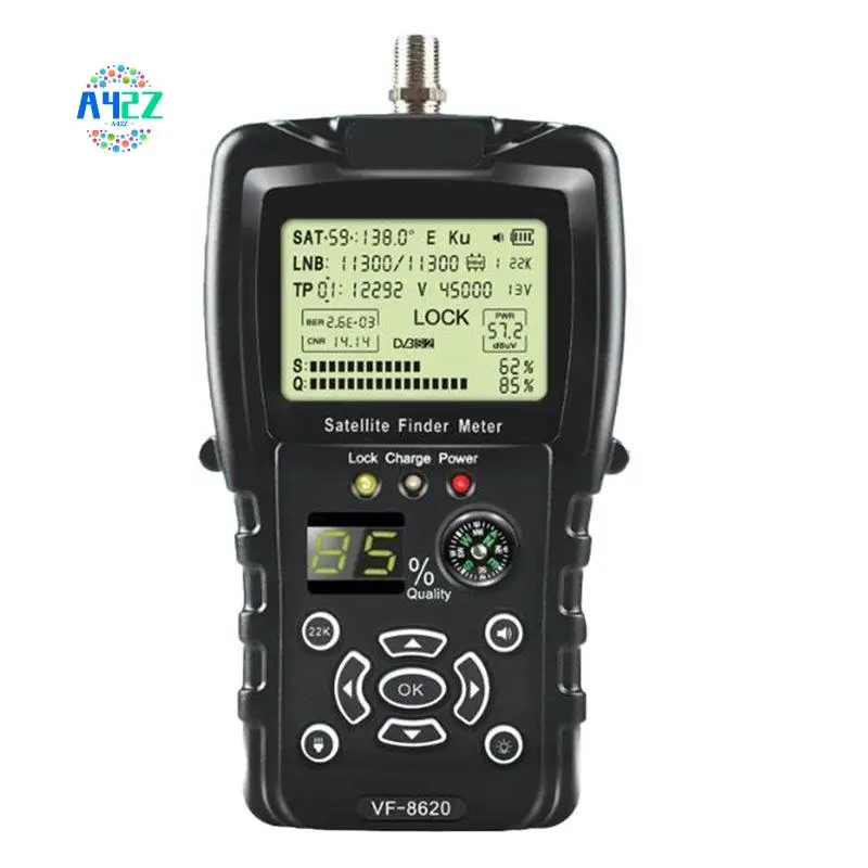 a42z-vf-8620-satellite-finder-meter-dvb-s-s2-s2x-1080p-screen-digital-satfinder-with-compass-flashlight-rechargeable