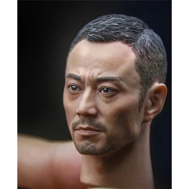 1/6 Scale Chinese Hardman Head Carving Asian Zhang Hanyu Head Sculpt Model for 12inch Male Soldier Body Accessories